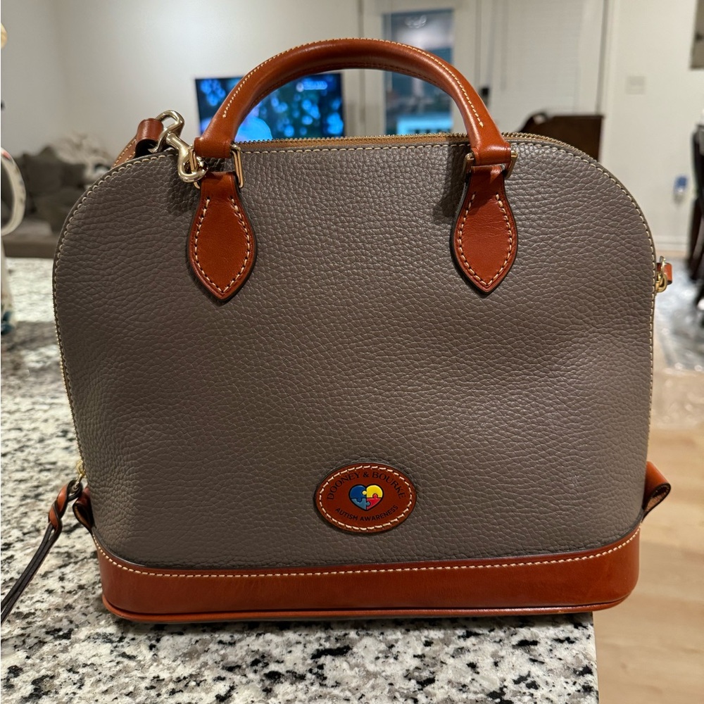 Dooney & Bourke Autism Awareness Zip Zip Satchel NEW